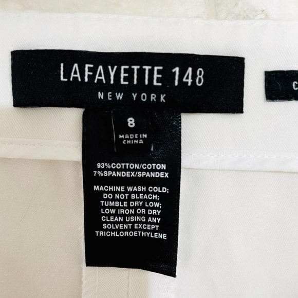 LAFAYETTE 148 {8} Crop Pant Skinny White Chrystie - Picture 4 of 7